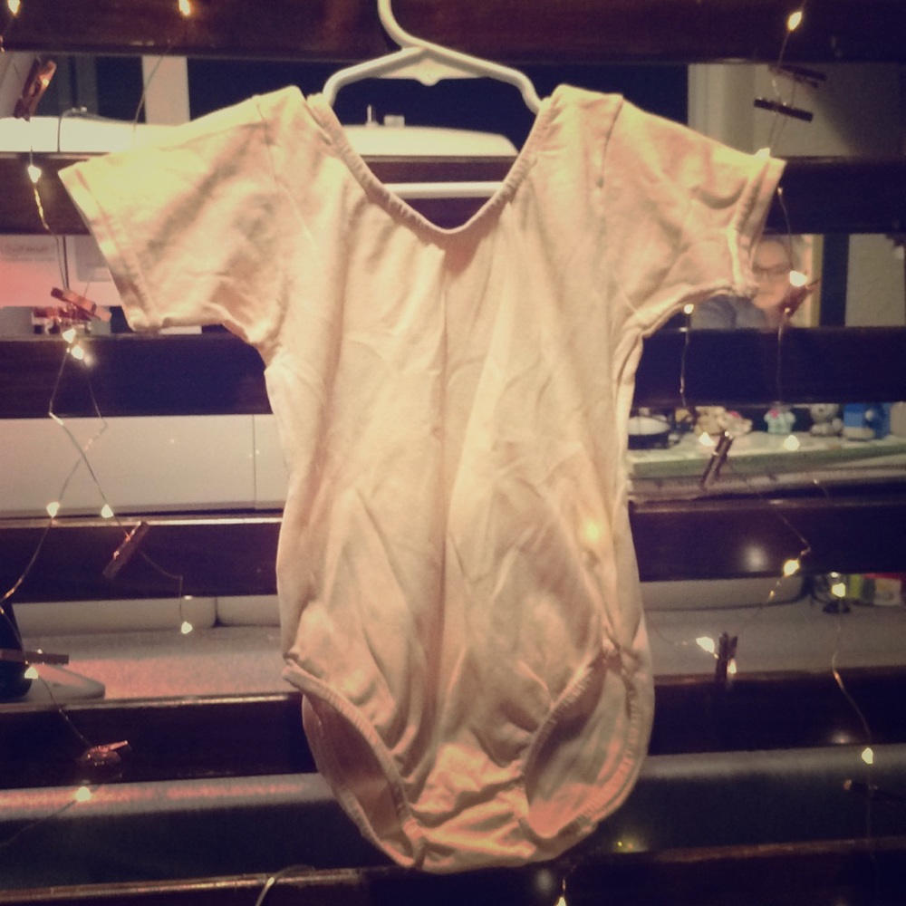 Light pink one piece ballet leotard